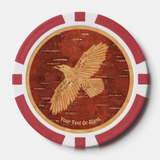 Rustic Raven op binnenste boog Poker Chips (Voorkant)