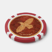 Rustic Raven op binnenste boog Poker Chips (Enkel)