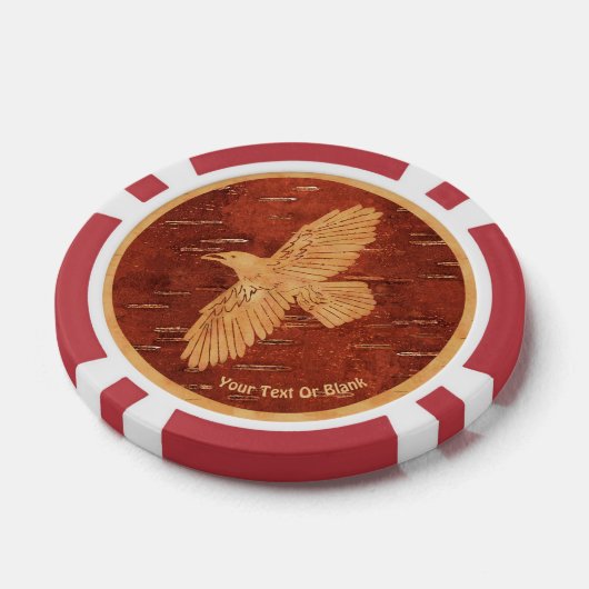 Rustic Raven op binnenste boog Poker Chips (Enkel)