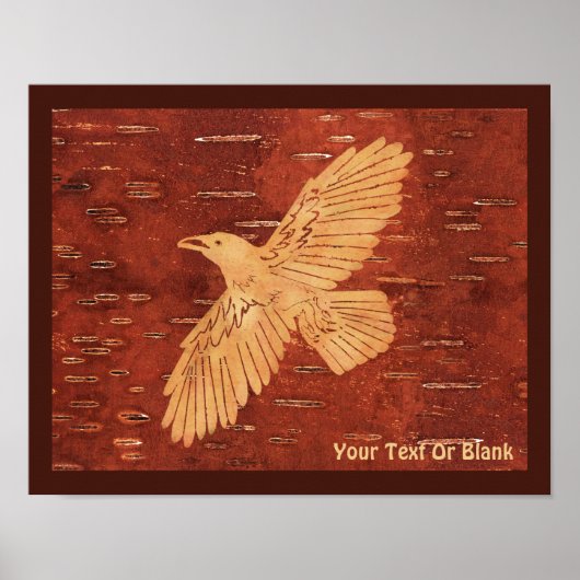 Rustic Raven op binnenste boog Poster (Voorkant)
