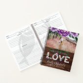 Rustic Recette Livre Heirloom Mariage Photo Cadeau (Intérieur)