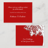 Rustic Red, 100 bruiloft website behuizing Kaarten (Voorkant / Achterkant)