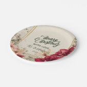 Rustic Red Amaryllis Christmas Papieren Bordje (Gekanteld)