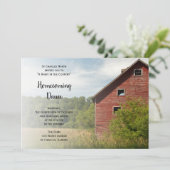 Rustic Red Barn Country Homecomecoming Dance Kaart (Staand voorkant)