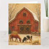 Rustic Red Barn Kaart (Voorkant)