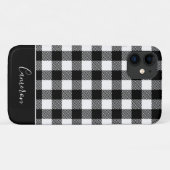 Rustic Red Black Buffalo Pset - Editable Name Case-Mate iPhone Case (Achterkant (horizontaal))