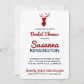 Rustic Red Blue Deer Mountain Vrijgezellenfeest Kaart (Voorkant)