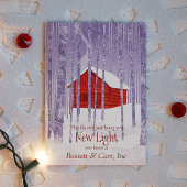 Rustic Red Blue Logo Société Carte de vacances