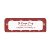 Rustic Red Botanicals Christmas Etiket (Voorkant)