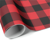 Rustic Red Buffalo Check Pattern Cadeaupapier (Rol Hoek)