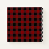 Rustic Red Buffalo Plaid Woods livre d'or (Dos)