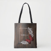 Rustic Red Butterfly - Aangepaste Canvas tas (Voorkant)
