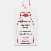 Rustic Red Canning Jar Kraft Hang Label Cadeaulabel (Achterkant)