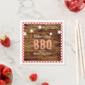 Rustic Red Checkered Vaderdag BBQ Servet (Insitu)