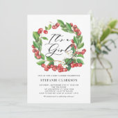 Rustic Red Cherries met een Baby shower van een me Kaart (Staand voorkant)