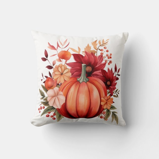 Rustic Red Citrouille Accueil Sweet Home Coussin (Recto)