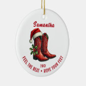 Rustic Red Country Cowboy Boots Ornament (Rechts)