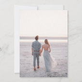 Rustic Red en Blue Floral Photo Wedding Save The Date (Achterkant)