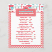 Rustic Red En vichy Bakery Menu & Tarifs (Dos)