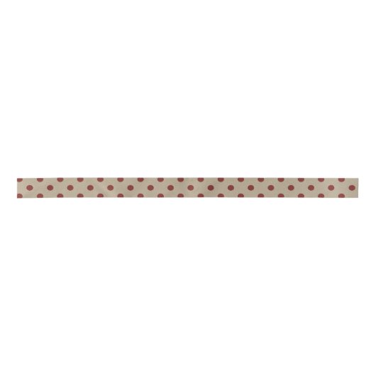 Rustic Red Faux Burlap Polka Dot Pattern Lint (Voorkant)