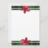 Rustic Red Frangipani Plumeria Wedding Invitations Kaart (Achterkant)