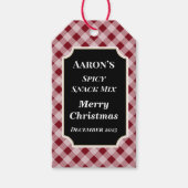 Rustic Red Gingham Gift Labels Cadeaulabel (Voorkant)