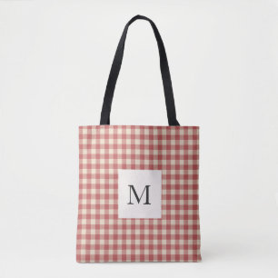 Rustic Red Gingham Modern Kerstmis Draagtas