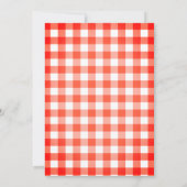 Rustic Red Gingham Plaid BBQ Baby Shower Kaart (Achterkant)