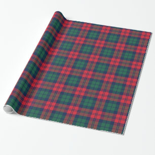 Rustic Red Green and Navy Holiday Tartan Pset Cadeaupapier