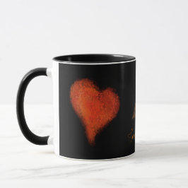 Rustic Red Heart Mok