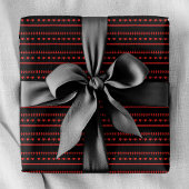 Rustic Red Heart Romantic Scandi Cadeaupapier