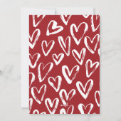 Rustic Red Hearts Pattern Happy Valentine's Day Feestdagenkaart (Achterkant)