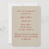 Rustic Red Mason Jars Invitation de la partie d'en (Dos)