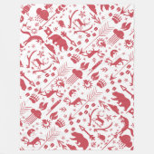 Rustic Red Owl Beer Deer Fox Woodland Pattern Fleece Deken (Voorkant)