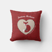 Rustic Red Plaid Fox Custom Baby Coussin (Recto)
