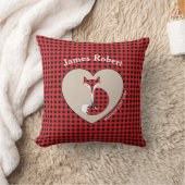 Rustic Red Plaid Fox Custom Baby Pillow Kussen (Deken)