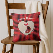 Rustic Red Plaid Fox Custom Baby Pillow Kussen
