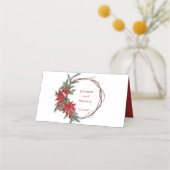 Rustic Red Poinsettia Pine Greenery Wedding (Achterkant)