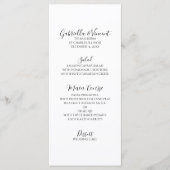 Rustic Red Poinsettia Woodland Winter Wedding Menu (Devant)