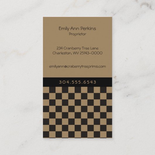 Rustic Red Primitive Saltbox House Country Busines Visitekaartje (Achterkant)