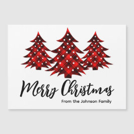 Rustic Red Pset Blank Merry kerstbomen