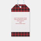 Rustic Red Pset Holiday Cookie Baking Cadeaulabel (Achterkant)