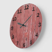 Rustic Red Weathered Barn Board Grote Klok (Hoek)