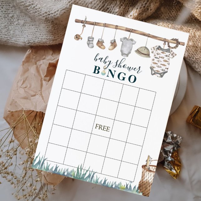 Rustic Reel Fun Gevist Baby shower Bingo Spel (Creator heeft geüpload)