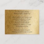 Rustic Regal Ornamental Brown and Gold Wedding Informatiekaartje (Achterkant)