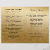 Rustic Regal Ornamental Paars and Gold Wedding (Achterkant)