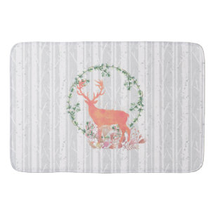 Rustic Reindeer Boho Waterverf Badmat
