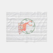 Rustic Reindeer Boho Waterverf Fleece Deken (Voorkant (Horizontaal))