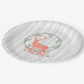 Rustic Reindeer Boho Waterverf Papieren Bordje (Gekanteld)