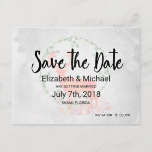 Rustic Reindeer Boho Waterverf Wedding STD Aankondigingskaart